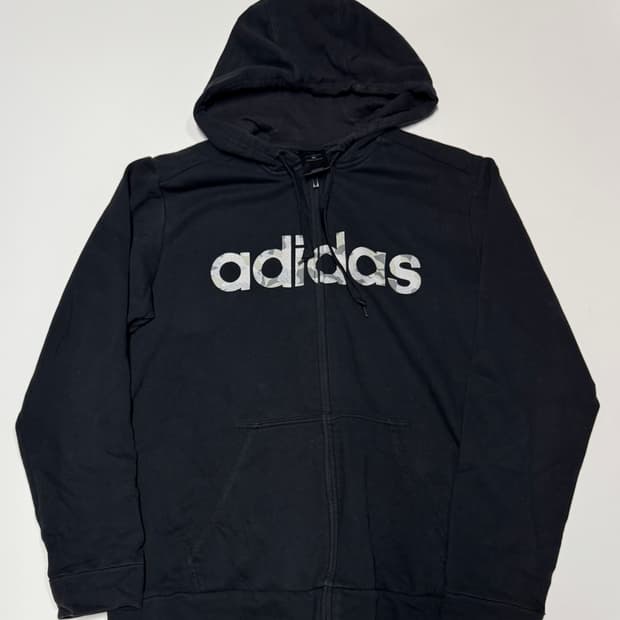 아디다스 카모 스펠아웃 트레이닝 후드집업 2XL 블랙