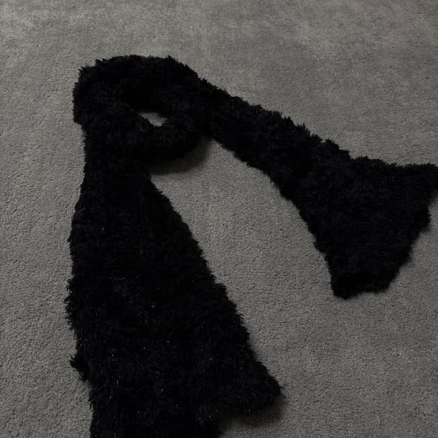 Vintage v-kei punk mood fur muffler