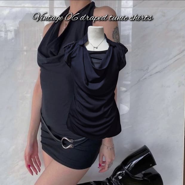Vintage 06 draped tunic shirts