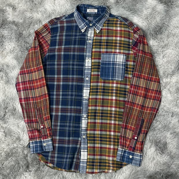 폴로랄프로렌 인디고 마드라스 셔츠 