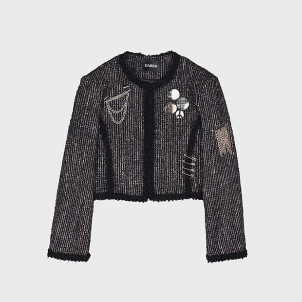 데어드 트위드 자켓