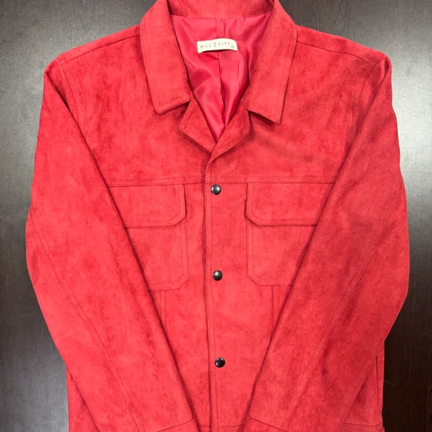 킬시티 스웨이드 레드 자켓