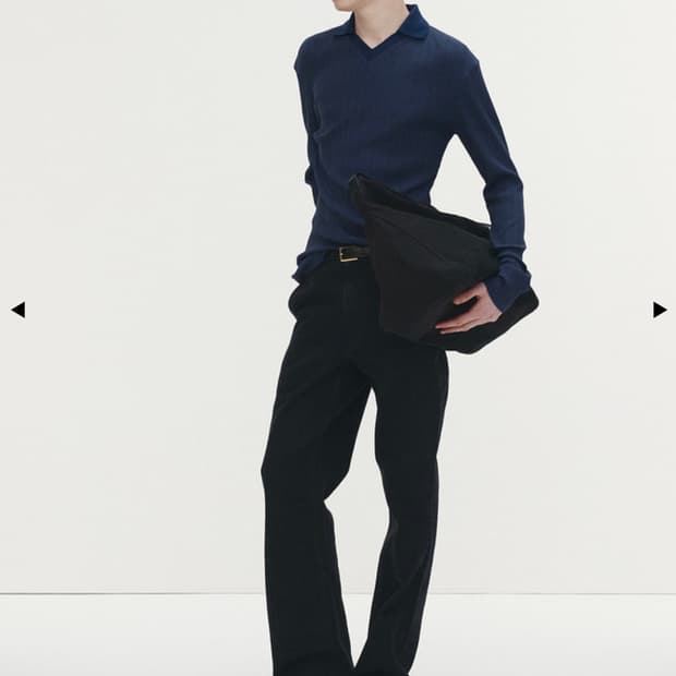 토니웩 플리츠 슬림 폴로 네이비 L