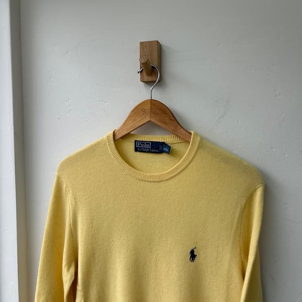 16336 - 폴로 랄프로렌 옐로우 울 니트 (울 100%)