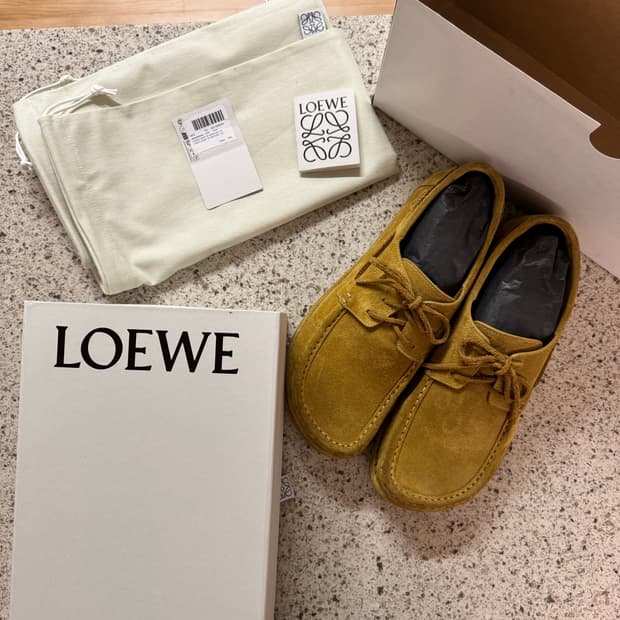 로에베 브라운 스웨이드 보트슈즈 44