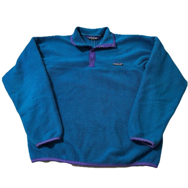 80s 파타고니아 신칠라 스냅-T 블루/퍼플