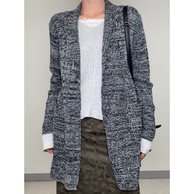 빈티지 차콜 가디건