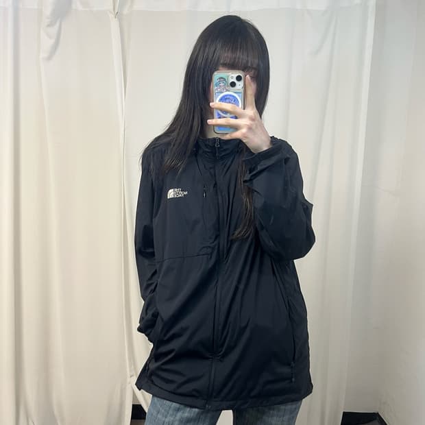 The North Face black windbreaker