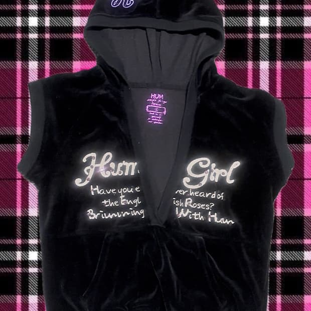 갸루 st👑 y2k 벨벳 큐빅 후드조끼 💜🖤