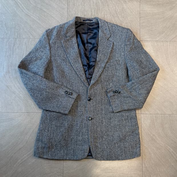 빈티지 해리스트위드 울 자켓