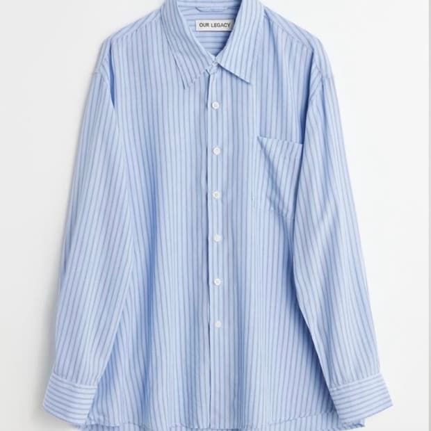 아워레가시 어보브 스트라이프 텐셀 셔츠