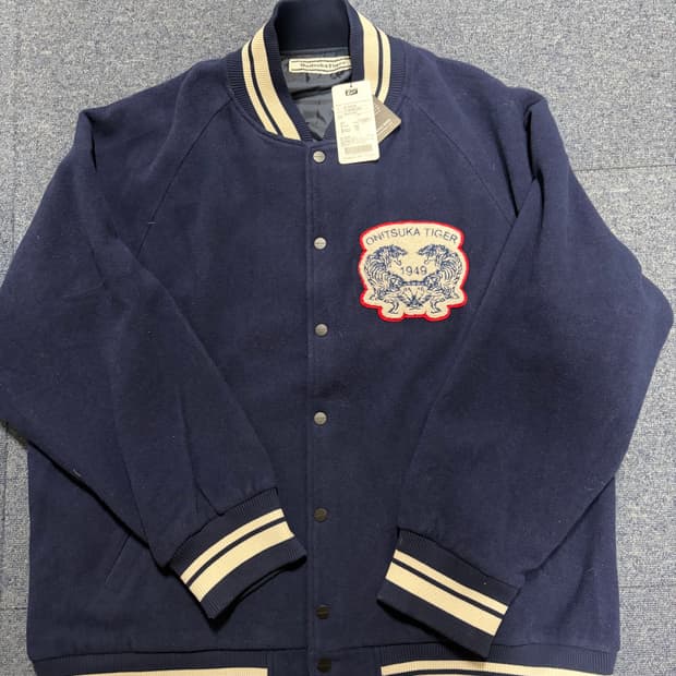 (새상품)오니즈카타이거 네이비 블루종 자켓