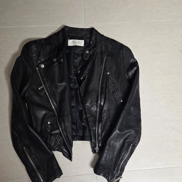 TIME  타임  천연 양가죽 라이더 가죽 자켓 