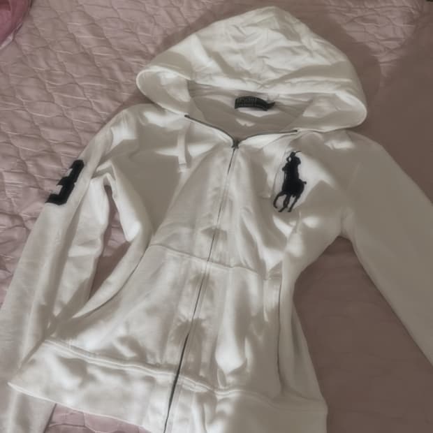 Polo ♥ 폴로 랄프로렌 빅포니 후드집업 화이트 성조기