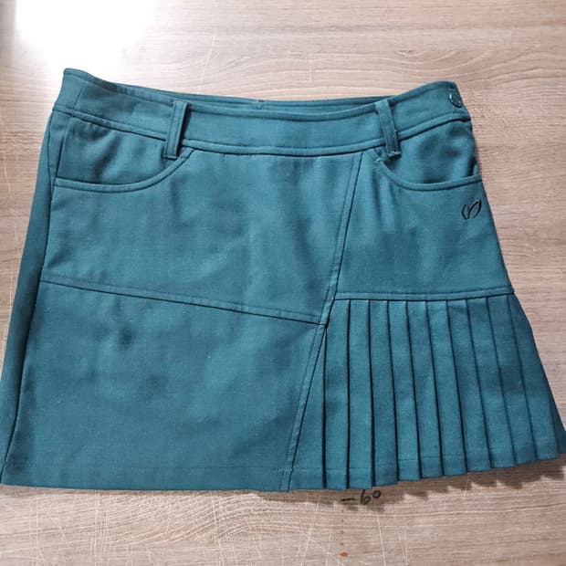 마스터바니 청녹 플리츠 미니스커트 1