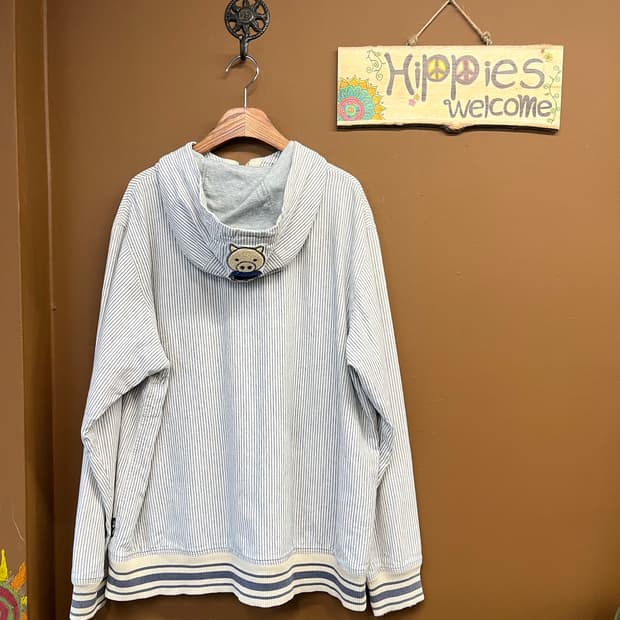 drugstores 스트라이프 후드집업