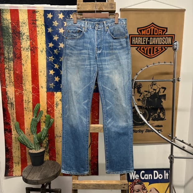 00s 리바이스 501 클래식 스트레이트 빈티지 워싱 데님팬츠 N388