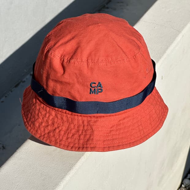 [M-L] 빈티지 주황 버킷햇 모자