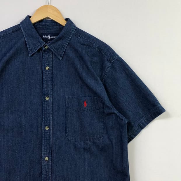 XL 폴로 데님 셔츠