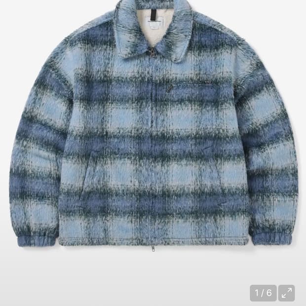 디스이즈네버댓(Thisisneverthat) 브러쉬드 체크 재킷 블루 M