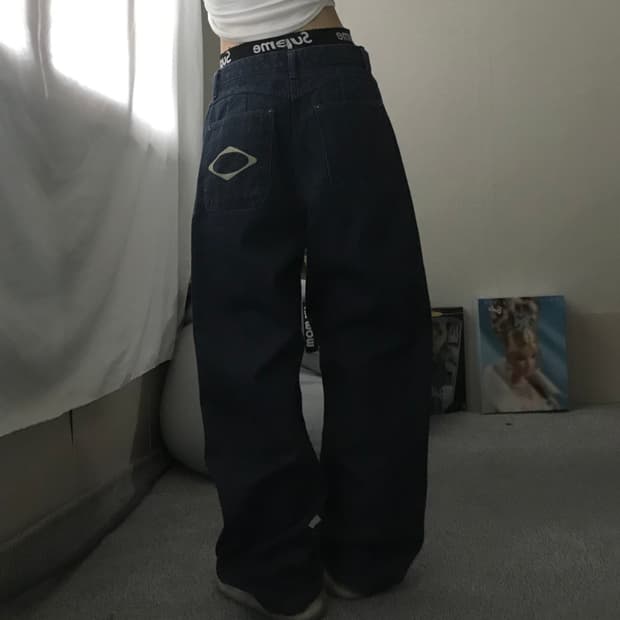 미스치프 로고 데님팬츠