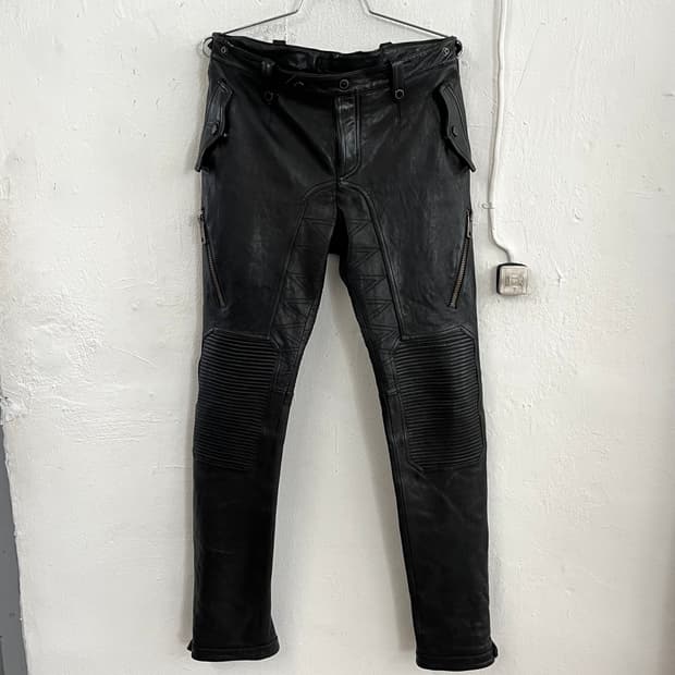 버버리 프로섬 2011SS 런웨이 레더 바이커 팬츠