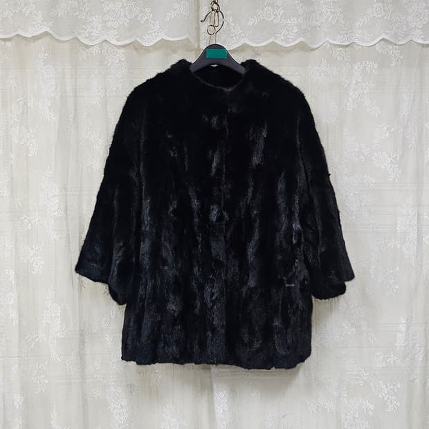 블랙 밍크자켓 