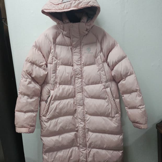 빈폴 핑크 여성  롱패딩  90