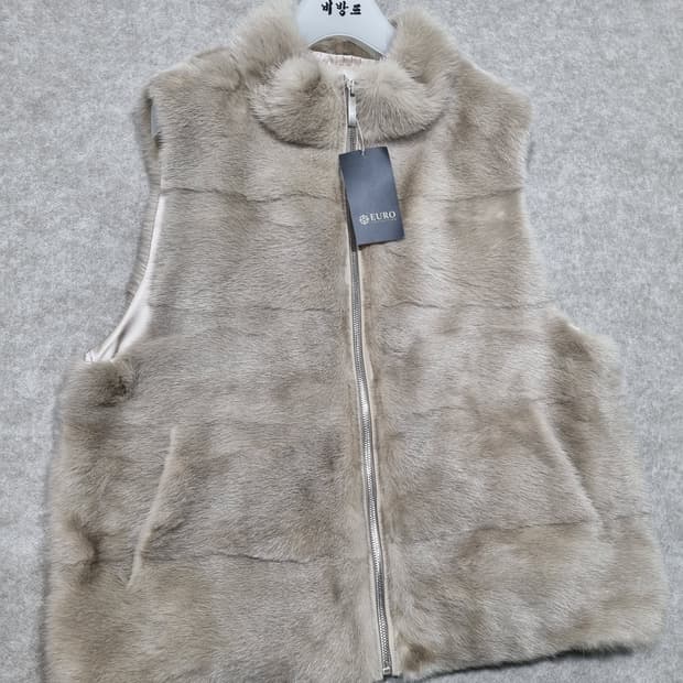 여성 66size 유로컬렉션 양가죽 밍크 베스트 조끼