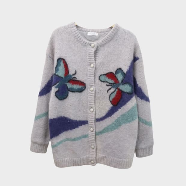 RITZ 버터플라이  울 혼방 니트 가디건 62107