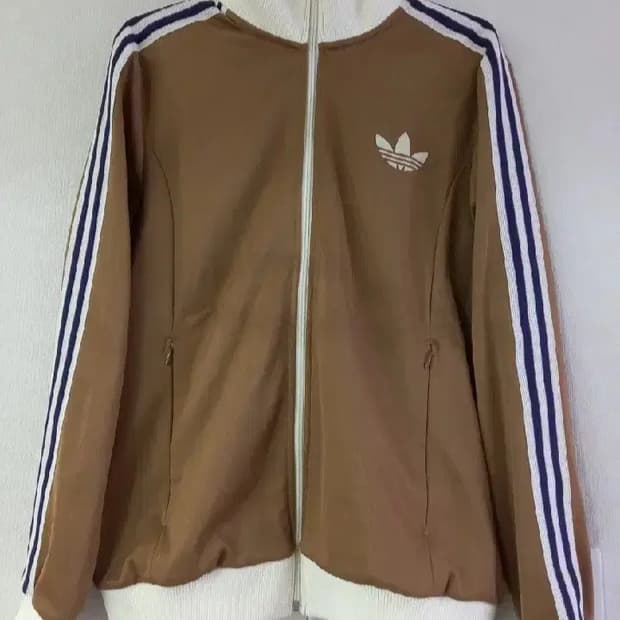 아디다스 희귀 대장급 헤리티지 브라운 트랙탑 저지 져지집업 95/M