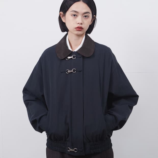 오헤시오 버클 봄버 자켓 네이비