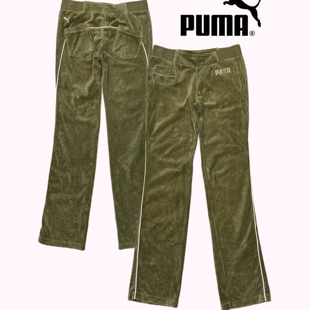 khaki velvet low-rise training pants