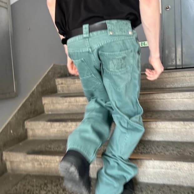 구합니다! MPa CALF POCKET PANTS EMERALD