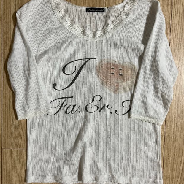 샵페어리 lace T-shirt (ivory)