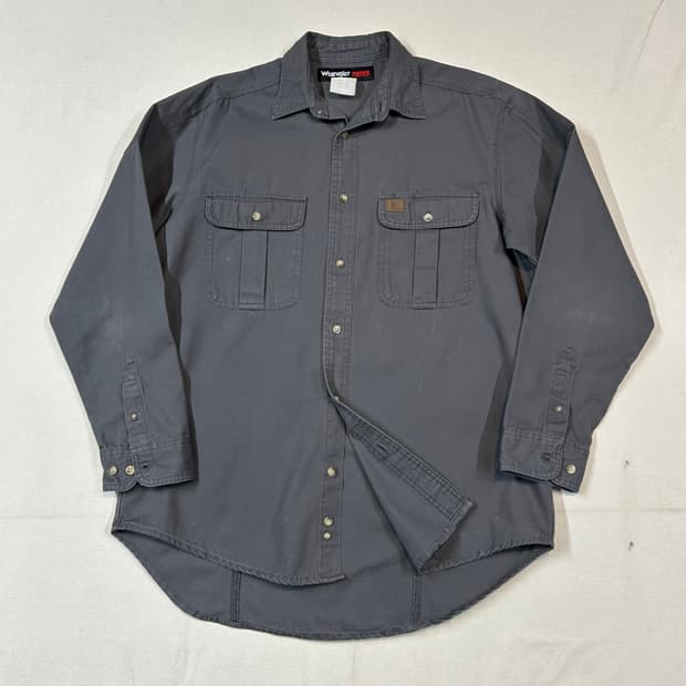 L) Wrangler 랭글러 투포켓 워크웨어 코튼 데님 셔츠