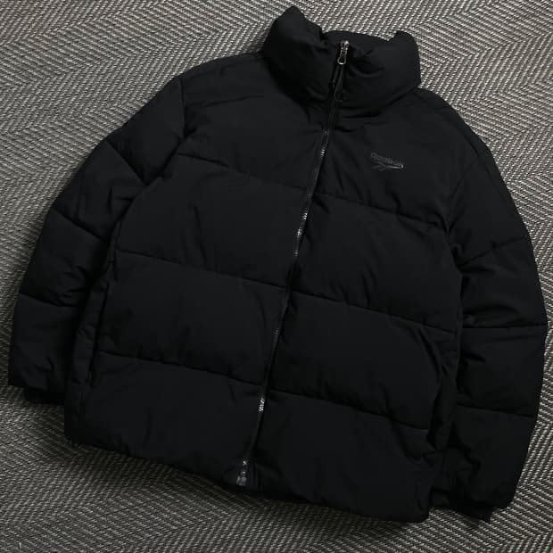 리복 박시핏 다운 푸퍼 패딩 블랙y 4528