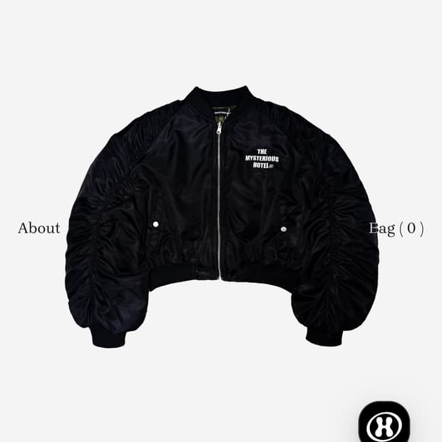 구해요) 미스테리어스호텔 크롭항공자켓