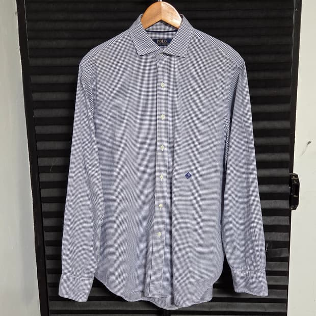 [폴로 랄프로렌] 스프레드 카라 미니 깅엄 체크 코튼 셔츠 | 00155