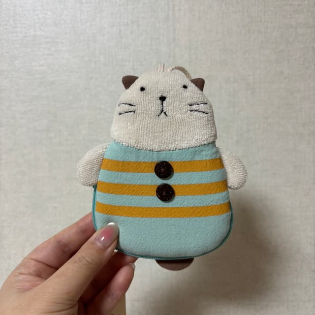 고전 빈티지 고양이 동전지갑 파우치 인형