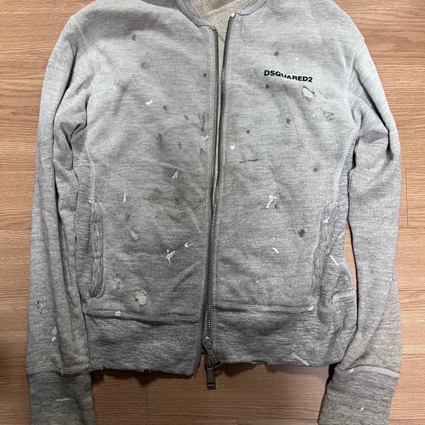 디스퀘어드2 빈티지 집업 가디건 그레이 XS