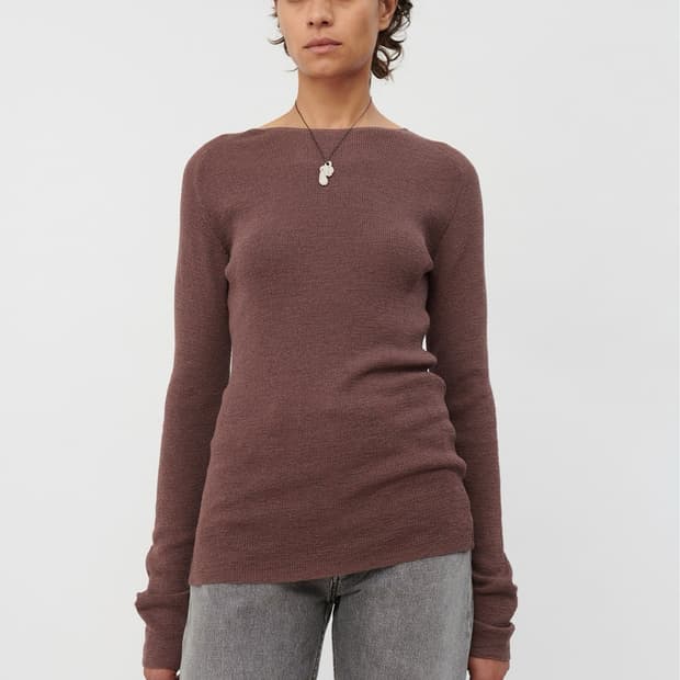 Our Legacy crepe slim knit purple