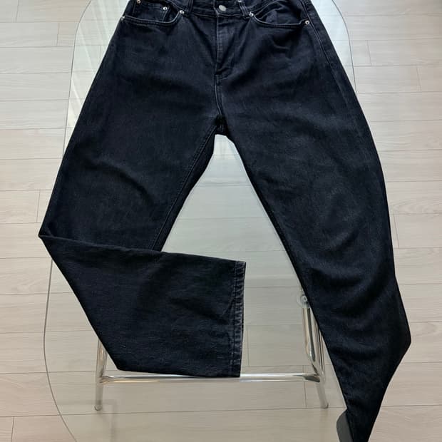 23년도 유스 스트레이트데님 워시드블랙 S