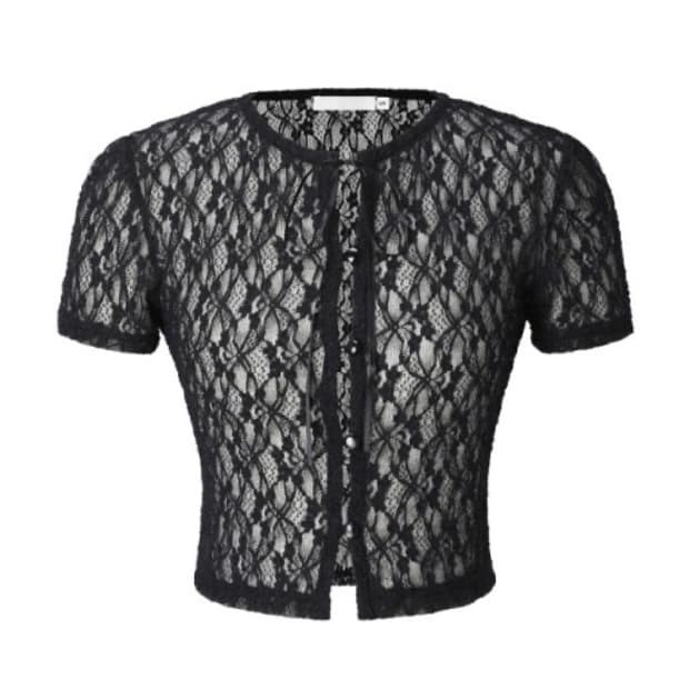 쓰리타임즈 다이애나 가디건 블랙