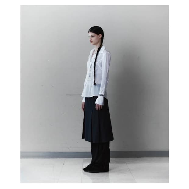 OJOS Jersey Pleats Skirt Pants