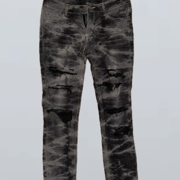 고스 메드펑크 데미지 타이다이 팬츠