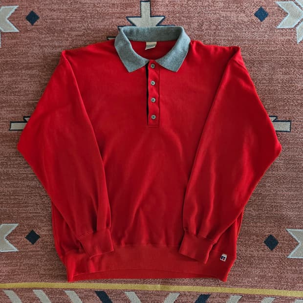 90s 러셀 × 엘엘빈 카라 티셔츠