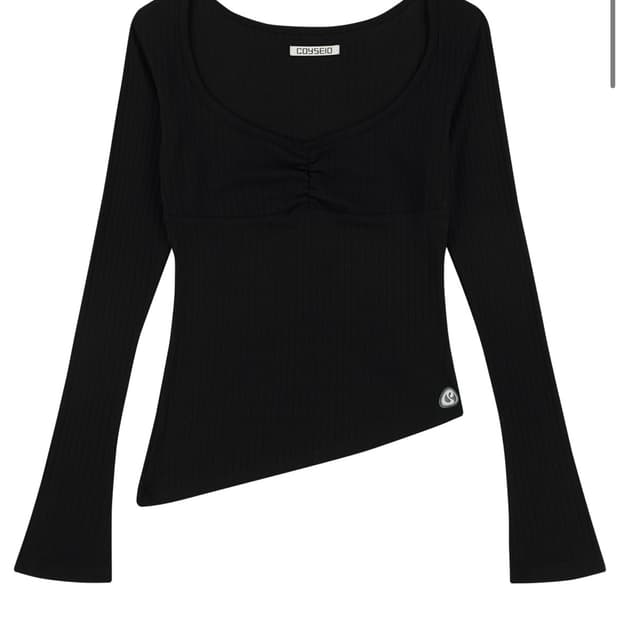 코이세이오 언발란스 셔링 탑 블랙