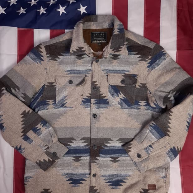 새제품 JACHS 아즈텍 패턴 셔츠 자켓