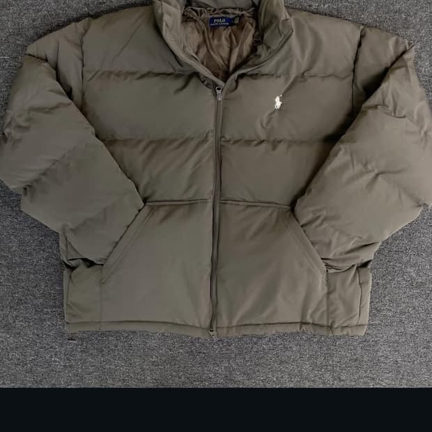 폴로 브라운 다운 패딩